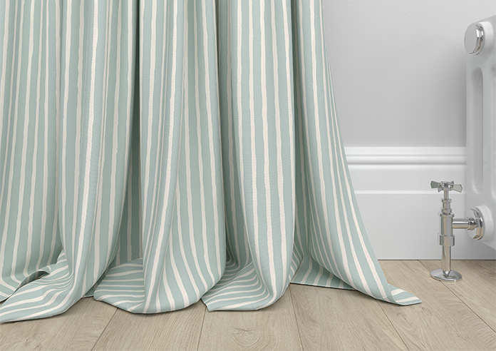 Vintage Stripe, Aqua - Made to Measure Curtains - Image 6